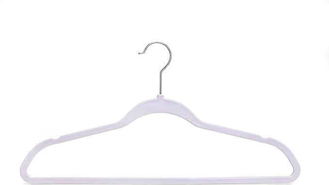 Quality Hangers 160 Pack Non-Velvet Plastic Hangers for Clothes - Heavy Duty Coat Hanger Set - Space-Saving Closet with Chrome Swivel Hook, Functional Non-Flocked Hangers - Cream White