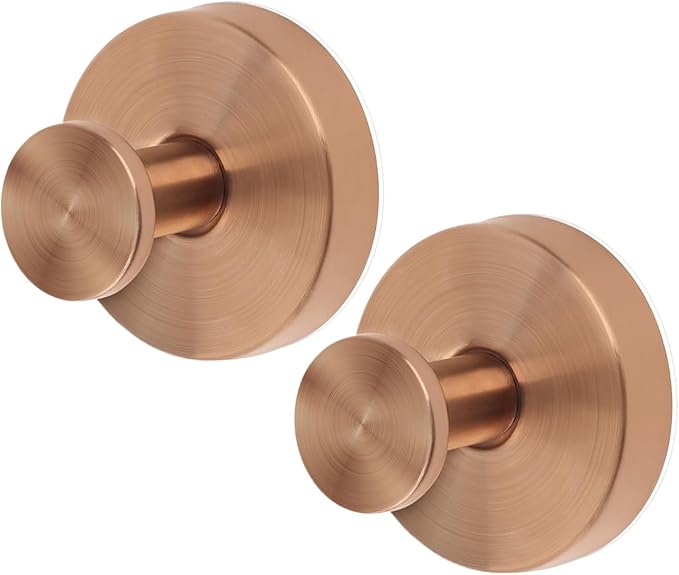 Linwnil Suction Cup Wreath Hanger，Suction Cup Hooks Hanging 10 Lbs，Waterproof Suction Cup Wreath Holder for Windows, Shower, Wreaths，Smooth Doors (Rosegold, 2 Pack)