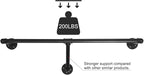 HouseAid 32 Inch Industrial Pipe Clothes Rack, Farmhouse Iron Garment Rack, Vintage Style Hanging Rod for Closet, Wall Mounted, Matte Black (Hooks Included)