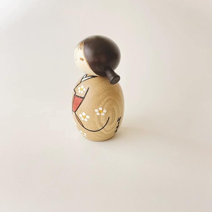 Usaburo Modern Japanese Kokeshi Doll (Come Spring - Small), Made in Japan, Collectible Figurines, Traditional Crafts, Girl in Kimono
