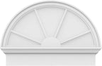 28"W x 20-3/4"H x 2-3/4"P Half Round 4 Spoke Architectural Grade PVC Combination Pediment