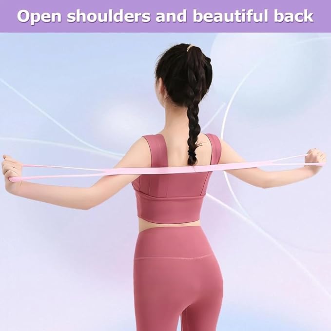 3pcs Figure 8 Resistance Bands Exercise Bands for Women, 2026 New Resistance Band with Handles for Working Out, Elastic Ropes for Arm Back Shoulder Stretching Training
