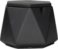 FREELOVE Concrete Ashtray with Lid & Stainless Steel Ashtrays for Cigarettes, Cement Ash Tray Smoking Holder Indoor Smokeless Outdoor Windproof Patio Home Office Cool Decor(Black, Large)
