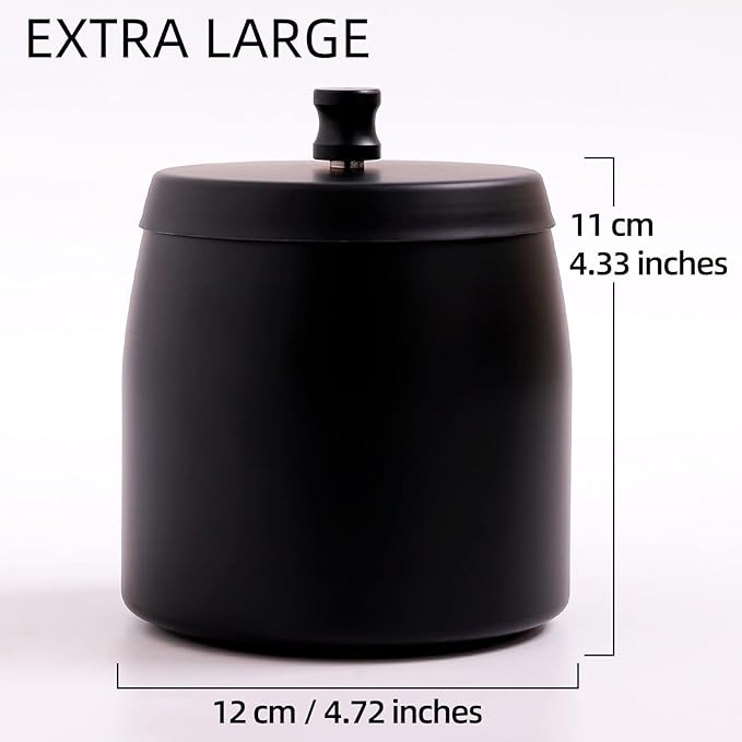 Extra Large Ashtray with Lid for Cigarette, Stainless Steel Smokeless Odorless Windproof Ash tray for Home Office Tabletop Outside Patio Outdoor Balcony(4.72''x3.93''x4.33'')