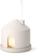 Umbra Casita Diffuser in Sand – Aromatherapy Essential Oil Diffuser with LED Light, Multiple Mist Settings, Automatic Shut-Off, Hidden Storage for Oils, Concrete & Melamine Design for Modern Homes