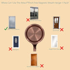 Haute Decor Attract Pinch-Free Magnetic Wreath Hanger (Silver) - 1 Pack - Magnetic Hook for Metal Doors and Surfaces
