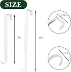 Wreath Hanger for Front Door, Adjustable 15 to 25 Inches Wreath Hangers, 20 lbs Larger Door Upgrade Wreath Hanger, Christmas (White)