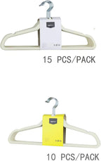 Amazon Basics Slim Velvet Non-Slip Space Saving Suit Clothes Hangers for Closet Organization, Ivory/Beige, 100-Pack