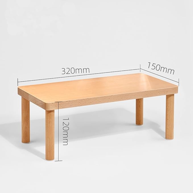Wood Display Risers, Organizer Stand, Riser Stand for Figures, Cupcake, Perfume and More (Wood S 32*15*12cm/12.60*5.91*4.72inches)