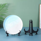 Artliving 7" Black 24pcs/Set Plastic Easels Plate Display Stands Picture Frame Stand Holder