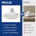 MIULEE 20x20 Inch Pillows Inserts, Pack of 4 Down Alternative Virgin Filling Comfy Support Throw Pillows for Sofa Couch Bed