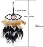 Black Evil Eye Life of Tree Dream Catcher Wall Decor, DreamCatchers Wall Hanging Ornaments for Bedroom Home Decor Festival Gift