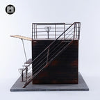 JXK Frontier Coffee House Model for 1/12 Scale Action Figures Realistic Dollhouse Accessory for Diorama Enthusiasts and Collectors