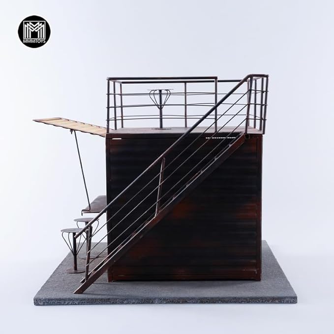 JXK Frontier Coffee House Model for 1/12 Scale Action Figures Realistic Dollhouse Accessory for Diorama Enthusiasts and Collectors