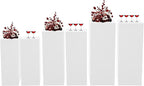 6Pcs Square Display Pedestal Stands Set for Party, Metal Display Stand Plinth Pillars, Cake Stands Pillars for Wedding Birthday Art Decor Risers, 11.8*31.5" (L), 11.02*25.6" (M), 10.24*23.6" (S)
