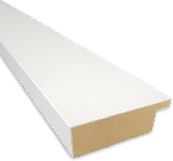 Amanti Art White Wall Mirror 29x23 Basic White Rectangle Bathroom Mirror for Wall Decor Living Room, Medium Casual Wood Frame, Hangs Horizonally and Vertically, Bathroom Decor, Beveled Edge