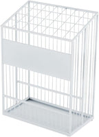 Umbrella Stand Hallway Entryway Storage Rack Umbrella Holder Large Capacity Metal Umbrella Holder Stand, Freestanding Umbrella Storage Stand with Four Non-Slip Feet, Canes Walking Sticks Swords(White,
