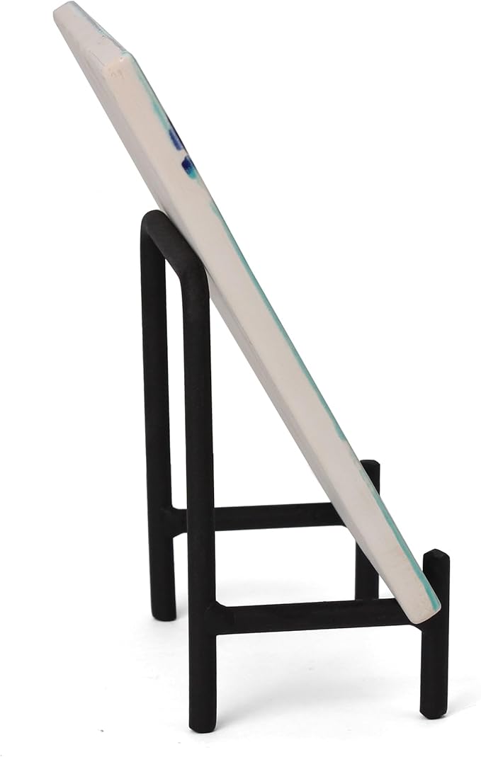 Metal Display Stand - Great for Displaying Plates, Servers, Plaques, and Art Creations (Modern, Large Stand - 1-Pack)