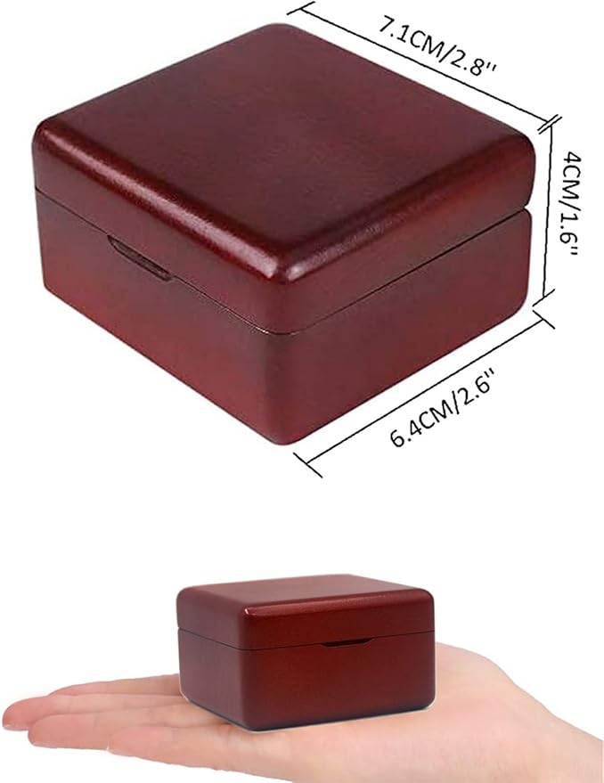 Sinzyo Anastasia-Once Upon a December Music Box Vintage Musical Boxs Gift for Birthday Valentine's Day Christmas Day(Wine Red Box)