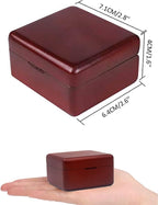 Sinzyo Anastasia-Once Upon a December Music Box Vintage Musical Boxs Gift for Birthday Valentine's Day Christmas Day(Wine Red Box)