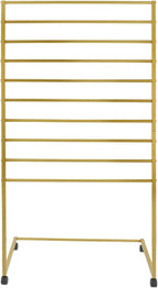 Scarf Organizer, 10 Tier Metal Scarf Display Stand with 4 Lockable Casters Movable Freestanding Belt Shawl Hijab Organizer for Boutique Display, Commercial Home
