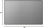 LOAAO 48”X30” Bronze Bathroom Mirrors for Vanity, Rounded Rectangle Brushed Bronze Metal Frame Mirror, Anti-Rust, Tempered Glass, Hangs Horizontally or Vertically