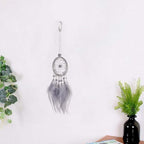 Car Charms for Rear View Mirror, Small Gray Dream Catchers for Cars Mirror Hanging Decorations
