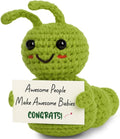 New Parents Gifts for Couples, New Mom & Dad Gifts – Handmade Crochet Caterpillar, Gender Reveal Pregnancy Expecting Mom to Be Gift, Cute Keepsake Decor