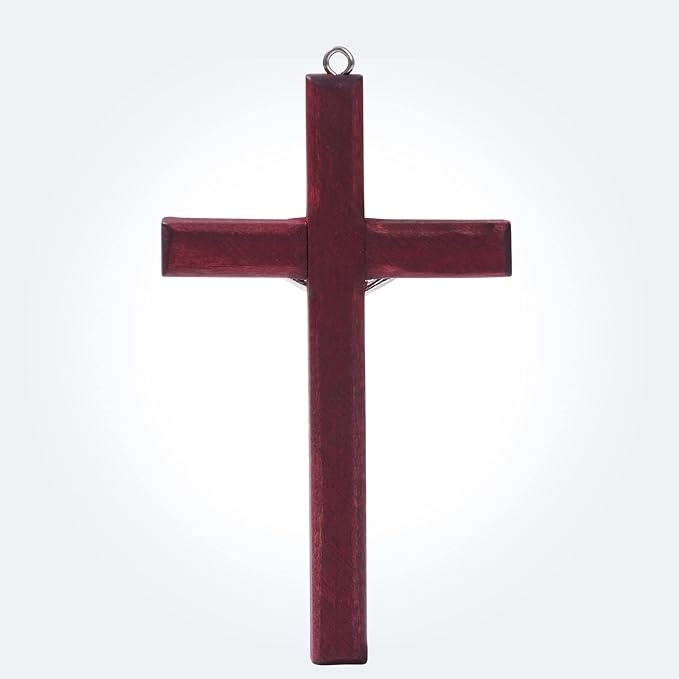 SHAOQINLIN 12 Pieces Crucifix Wall Cross, 4.7 Inch Wooden Wall Hanging Cross Wall Decor Home Decor