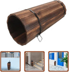 PRETYZOOM Wooden Umbrella Stand with Cane and Fan Storage Vintage Style Organizer for Entryway Natural Wood Design Capacity Space-Saving Home