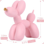 Creative Balloon Dog Sculpture Modern Home Decoration Trendy Animal Art Ornaments Collection Figurine Bedroom Living Room Office Desktop Resin Decors
