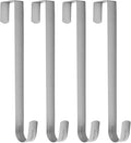 Sattiyrch 15" Wreath Hanger for Front Door,Sturdy Steel Wreath Door Hanger,Over The Door Hanger Hook (Silver,4)