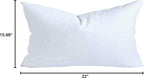 MoonRest® 16x22 Inch Synthetic Down Alternative Rectangle Pillow Insert Form Stuffer for Sofa Shams, Decorative Throw Pillow, Cushion and Bed Pillow Stuffing - Hypoallergenic 16“X 22”