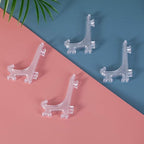 Artliving 4" Clear Plastic Stand Cookie Holder Display Stand Place Card Holder Display Easels at Weddings, Birthday Party(24 Pack)