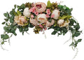 Wedding Arch Flowers, 30inch Artificial Peony Swag with Green Leaves, Peony Garland Arch Flowers, Wall Hanging Flower Wreath for Wedding Arch Home Decorations