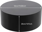 Round Display Pedestal Stand, Event Decor Display Plinth Stands, Bridal Shop Cylinder Plinth Raiser Table, Party Event Decor Circle Pedestal Stand for Boutiques Model Air Conditioner Heightening (Black, 19.7*7.9in)