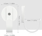 Magnetic Wreath Hanger, Heavy Duty Magnets with Hook for Refrigerator, Christmas Decoration Magnetic Hooks for Metal Front Door, Cruise Hook Hanger for Hanging Cabins Grill Coat Pattern (White - 4PCS)