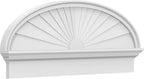 42" W x 17-3/8"H x 2-3/4"P Elliptical Sunburst Architectural Grade PVC Combination Pediment