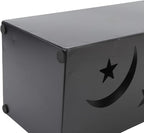 Brrnoo Metal Umbrella Holder with Star Moon Design, Tall Entryway Stand for Home Hotel, Large Capacity Storage Rack Organizer Bin