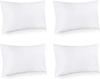 Utopia Bedding Throw Pillows (Set of 4, White) – 12 x 16 Inches Down Alternative Pillows for Bed, Sofa, and Couch - Fluffy Decorative Stuffer Pillow for Indoors & Outdoors