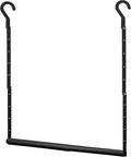 STORAGE MANIAC Adjustable Closet Rod Extender, Heavy Duty Space-Saving Clothes Hanging Bar, Double Rod Organizer, Black, 1 Pack
