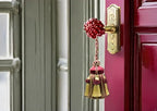 DÉCOPRO Elegant Hand-Crafted 4" (10cm) Key Tassel 3 1/2" (8.5cm) Loop Accented with Crown Tassels (KTAX4) Burgundy Gold Red Multicolor #1253 (Carmine Yellow Gold Dark Cherry) Individually Sold