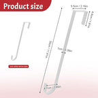 12 in Wreath Hanger for Front Door White Wreath Hangers Over The Door Hanger Hook Wreaths Holder Christmas Halloween Indoor Outdoor Wreaths Wall Hook Decorations Narrow