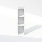 Furinno Reed 3-Tier Closet Organizers and Storage, Closet Organizer, Open Shelf Closet Storage, for Wardrobe, Bedroom, Living Room, 8-Inch Width, White