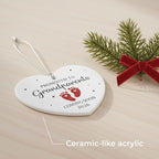 Grandparents Ornament, Baby Coming Soon 2026, Baby Announcement Christmas Ornament for New Parents, Expecting Couple, Promoted to Grandparents Gift, Baby Reveal Keepsake Decor
