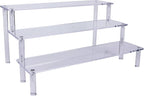 Acrylic Display Risers,Clear Risers Perfume Organizer Stand, 3 Tiered Cupcake Shelf Stand Holder,11.8 Inch,DIY