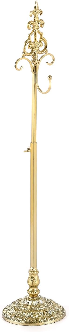 Wreath Stands for Display, Metal Wreath Holder Stand, Standing Wreath Hanger with Wrought Iron Base, Adjustable Tabletop Display Stand for Christmas and New Year Wreath, Wedding Party Decor, Gold