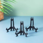 Artliving 4" Black Plastic Stand Cookie Holder Display Stand Place Card Holder Display Easels at Weddings, Birthday Party(24 Pack)