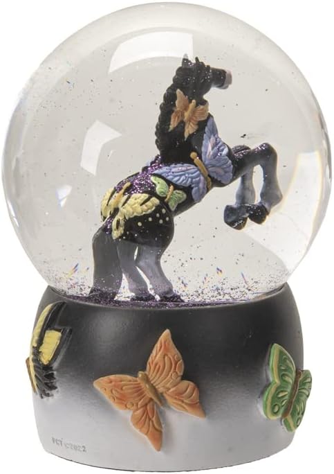 Pacific Giftware The Trail of Painted Ponies Black Beauty Water Globe, 5.31-inch Height, Resin and Glass, Home Décor