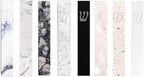 A&S Mezuzot Quartz Mezuzah Case with Engraved Shin Design Easy Peel and Stick Judaica Door Mezuza (White/Grey + GOLD, 6 Inches)